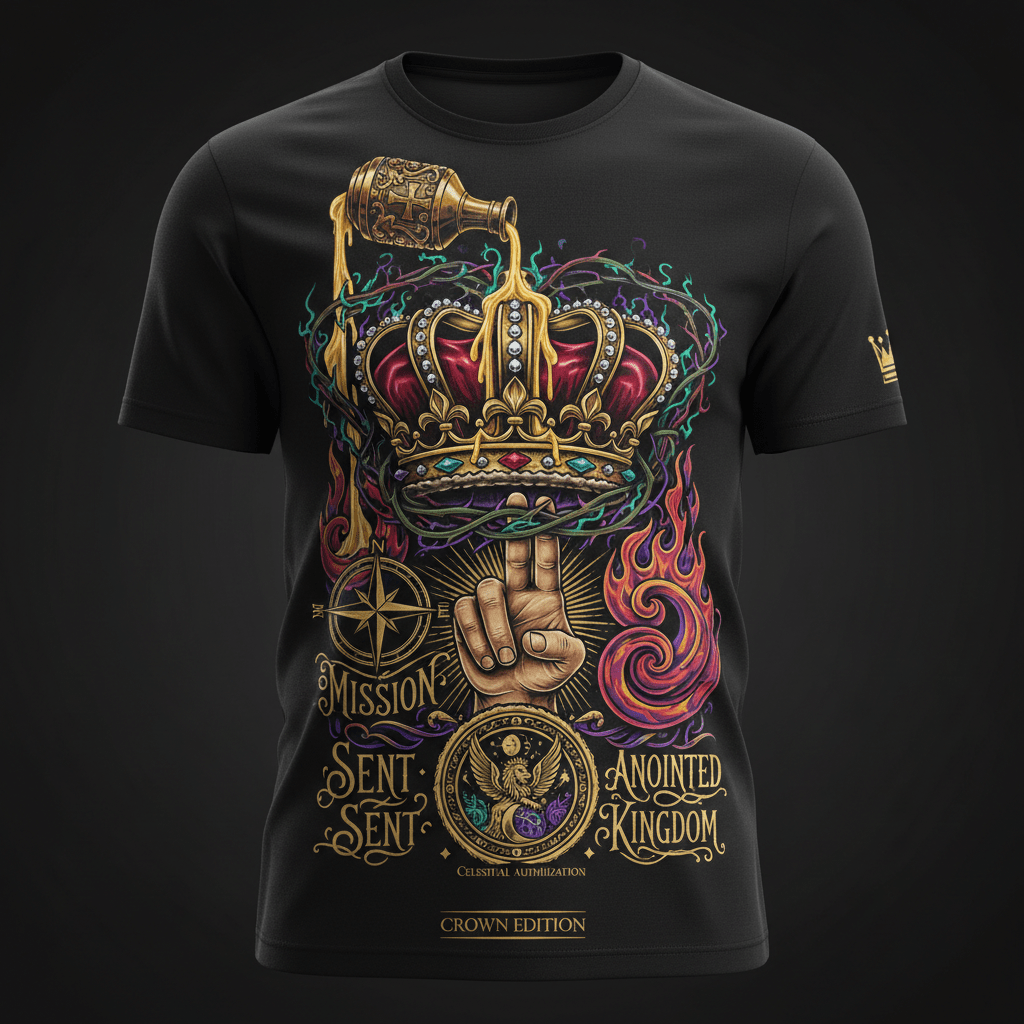 Sent & Anointed Men's Tee — TITAN Crown Edition tattoo artwork