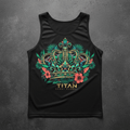 TITAN Men's Tropical Crown Tank Top flat lay