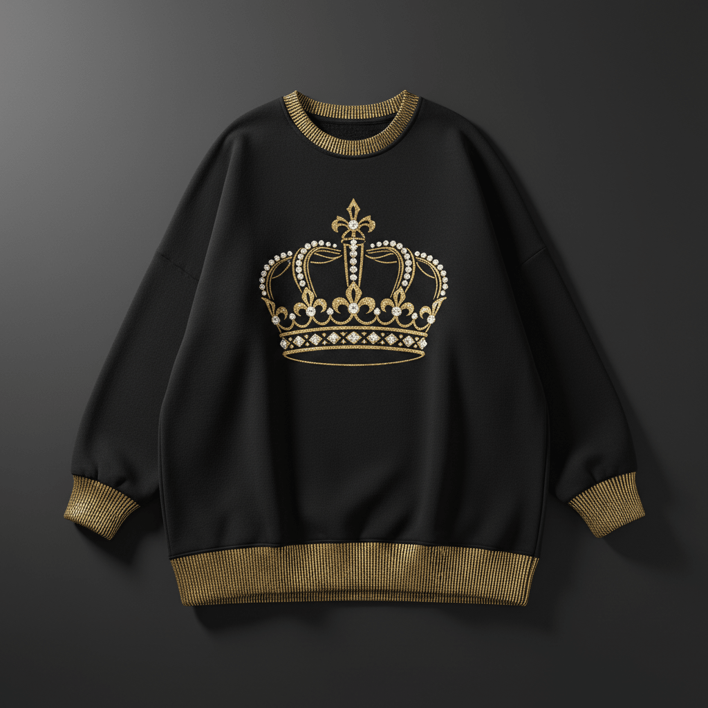 Queen Crown Oversized Crewneck — TITAN Crown Edition