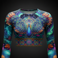 TITAN Women’s Crystalline Peacock Storm Long Sleeve Crop — Indra Edition