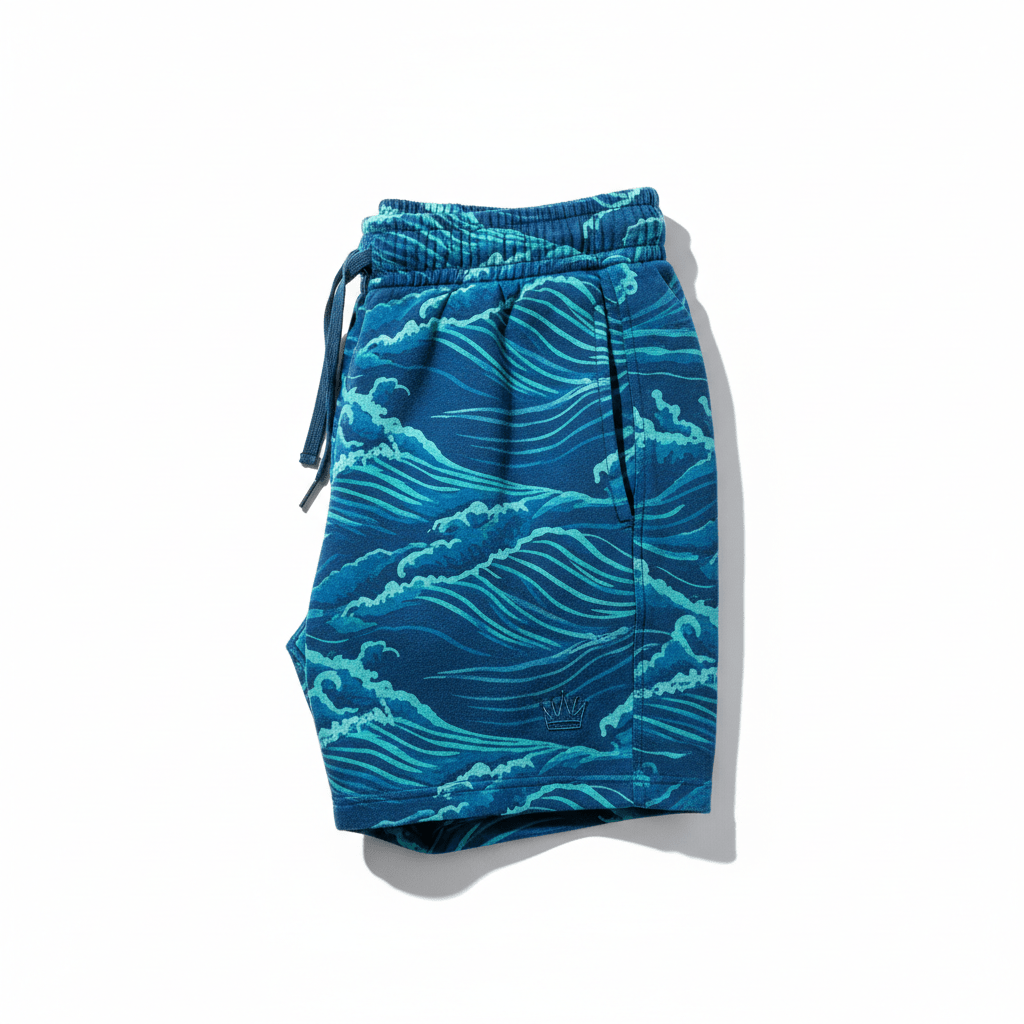 TITAN Ocean Wave Crown Casual Shorts