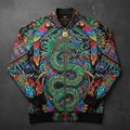 TITAN Plus Men's Quetzalcoatl Feathered Serpent Zip Jacket — Inclusive Crown Edition