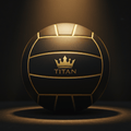 TITAN Pro Volleyball Official Size 5 Black & Gold