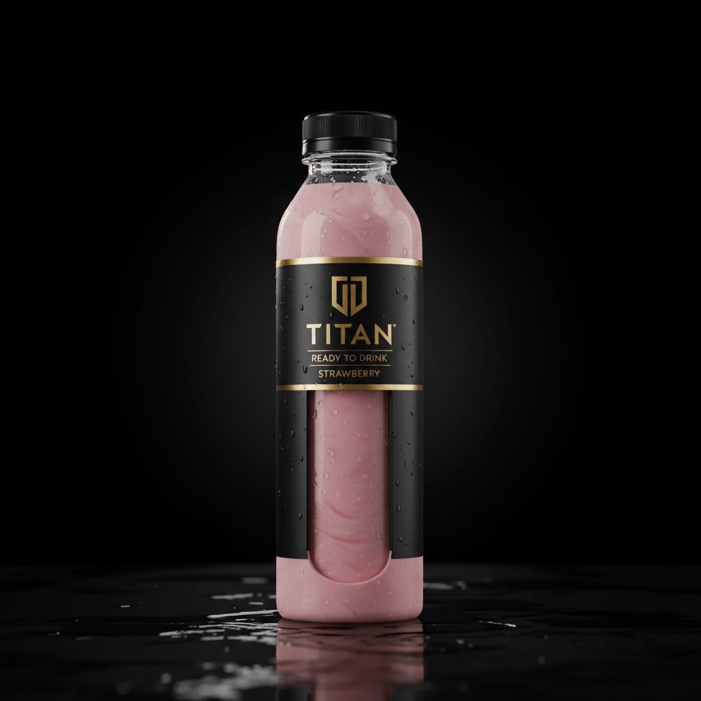 TITAN Ready-to-Drink Protein Shake - Strawberry - Premium High Protein