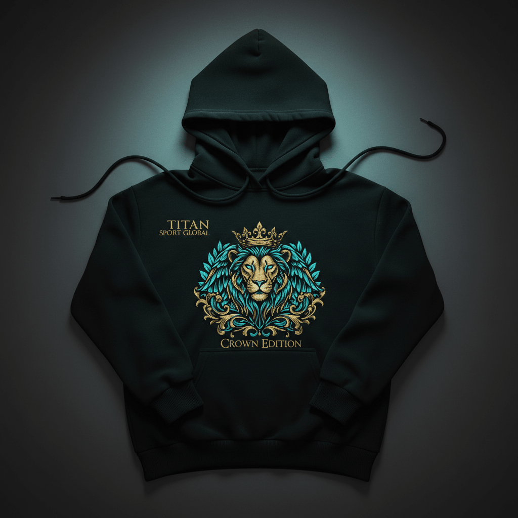 TITAN Women's Crown Edition Lounge Hoodie Turquoise Gold