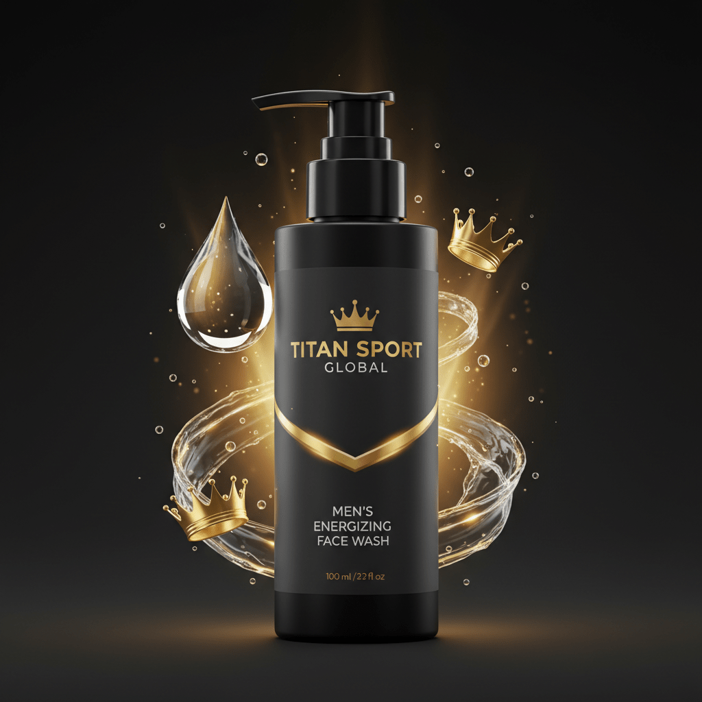 TITAN SPORT GLOBAL men's energizing face wash bottle