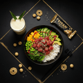 TITAN Crown Hawaiian Ahi Tuna Poke Bowl high-protein fish weekly monthly meal plan bundle
