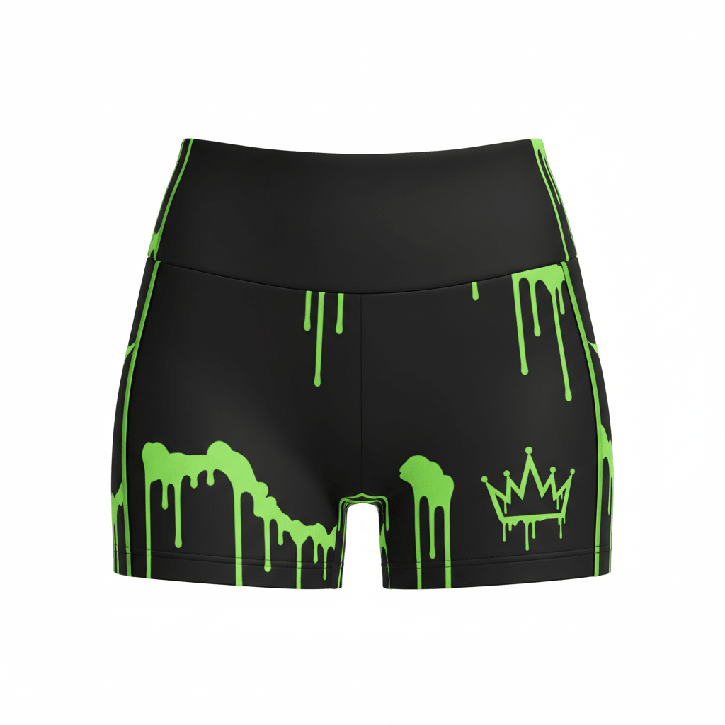 TITAN Neon Drip Crown Women’s Shorts — Crown SWAG Edition