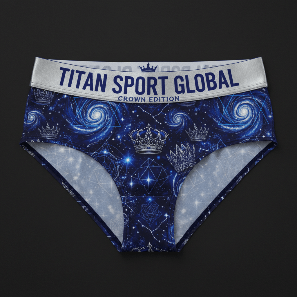 TITAN Crown Edition Women's Galaxy Queen Sport Briefs — Indigo & Silver