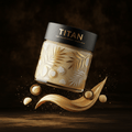 TITAN Organic Macadamia Nut Butter Smooth & Creamy — ultra-premium luxury editorial product shot