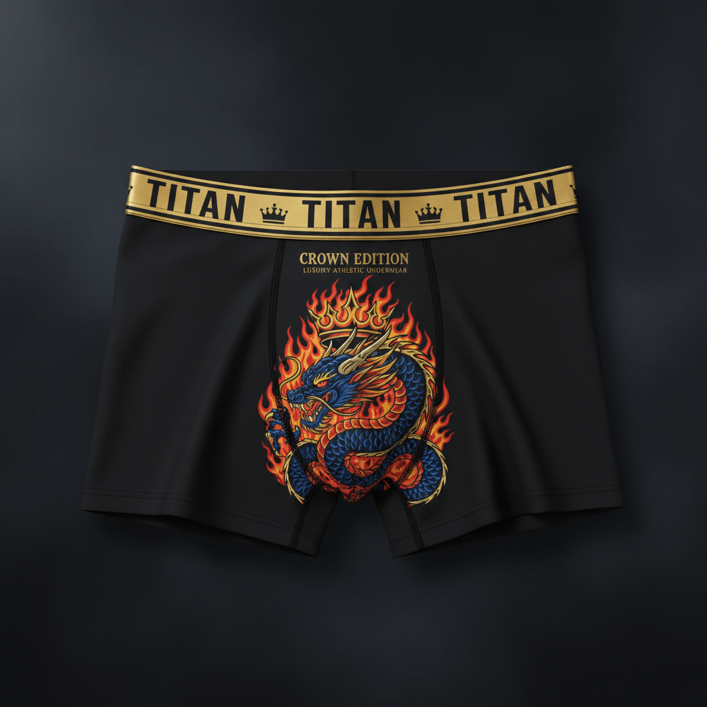 TITAN Men's Dragon Flame Crown Trunks — Crown Edition