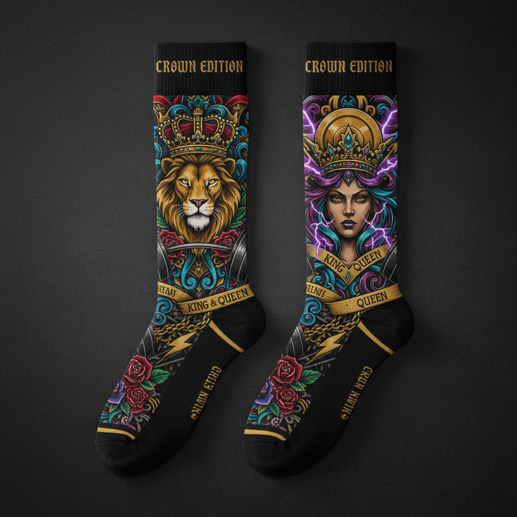TITAN Crown Edition Tattoo Art Deadlift & CrossFit Socks