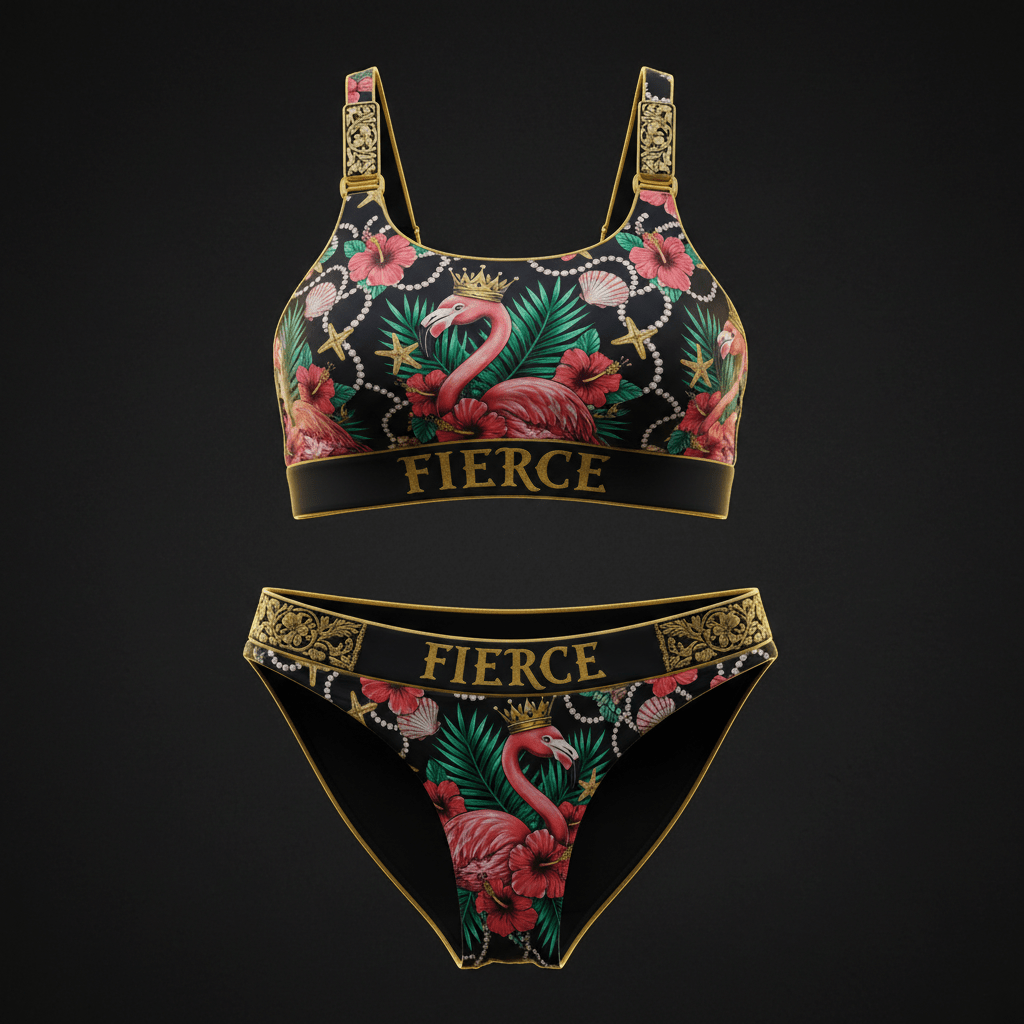 TITAN Women's Bikini Top - Fierce Beach Queen Crown Edition Design