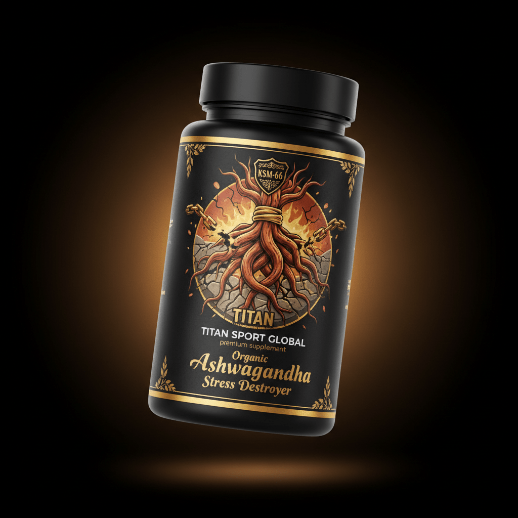 TITAN Organic Ashwagandha KSM-66 - Stress Destroyer supplement bottle