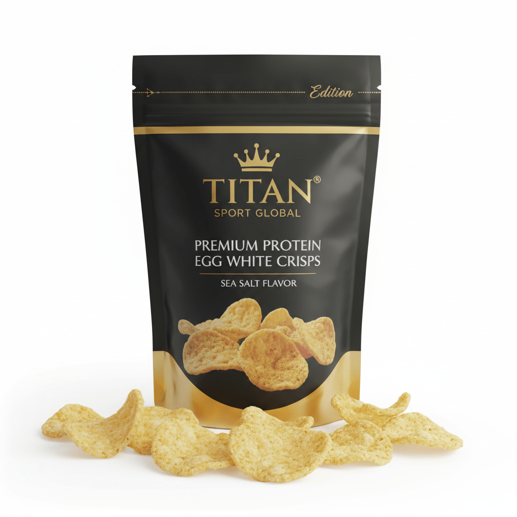TITAN Crown Egg White Sea Salt Crisps — Crown Edition matte black pouch