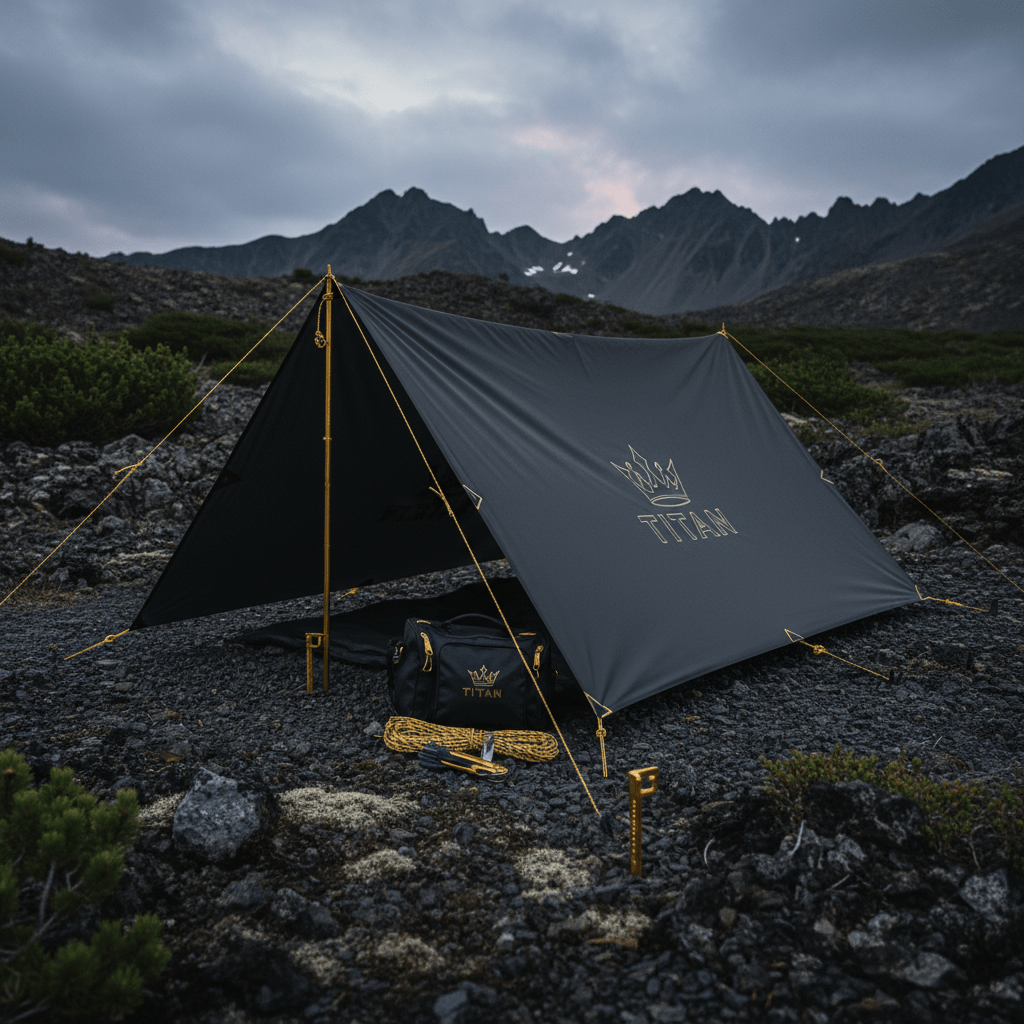 TITAN ShelterForce Survival Tarp — Crown Edition