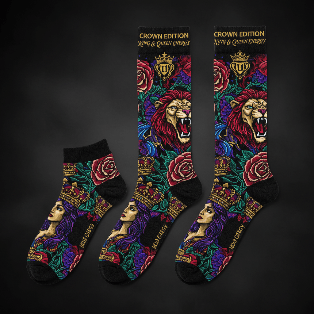 TITAN Crown Edition Tattoo Art 3-Pack Athletic Sock Bundle