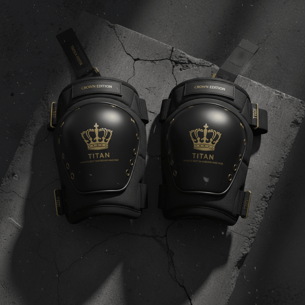 TITAN Crown Edition World's Best Skateboard Knee Pads