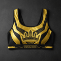 TITAN Women's Cyber Gold Crown Sports Bra flat lay