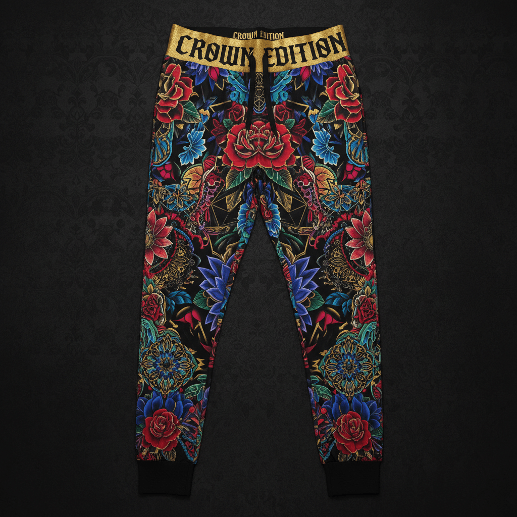 TITAN Crown Edition Tattoo Art High-Waist Joggers Women's Athletic Bottoms