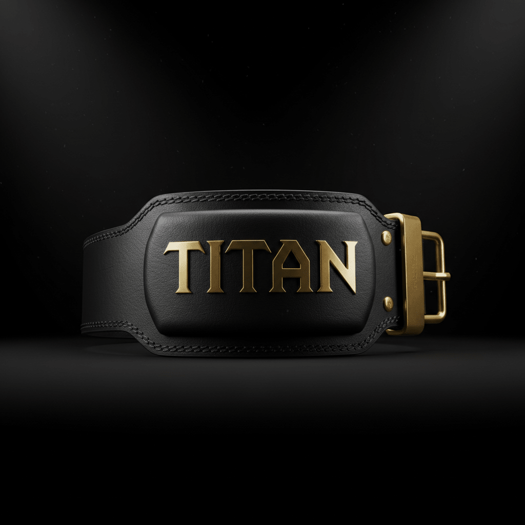 TITAN Lifting Belt - 4 Inch Leather Powerlifting Belt