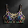 Heaven Sent Women's Sports Bra — TITAN Crown Edition tattoo artwork