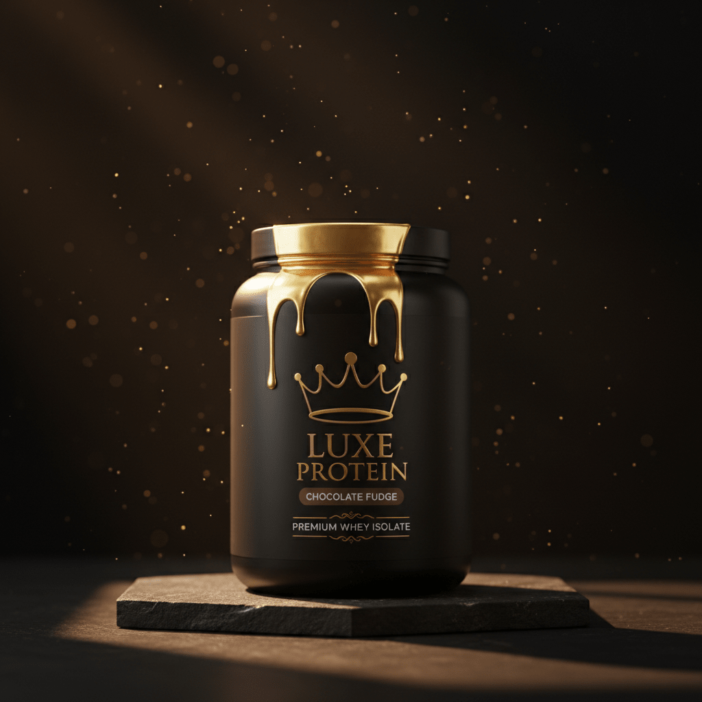 TITAN Whey Protein Dark Chocolate Crown Edition black gold tub