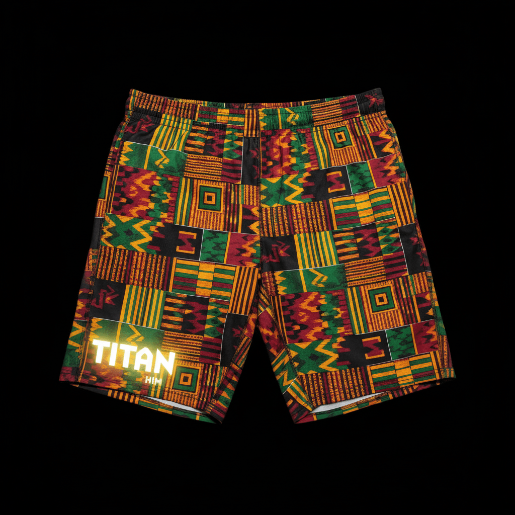 TITAN HIM Kente Tribe Athletic Shorts