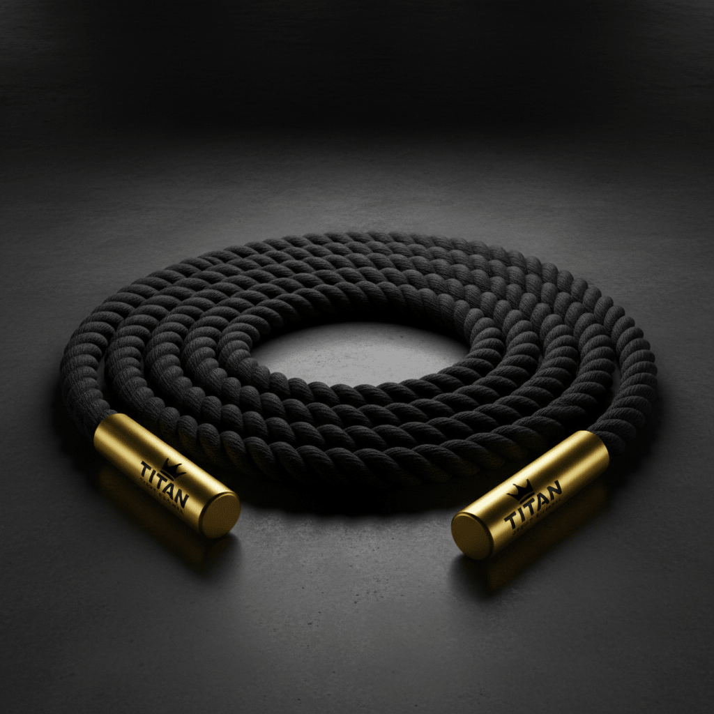 TITAN Crown Edition Battle Rope matte black gold