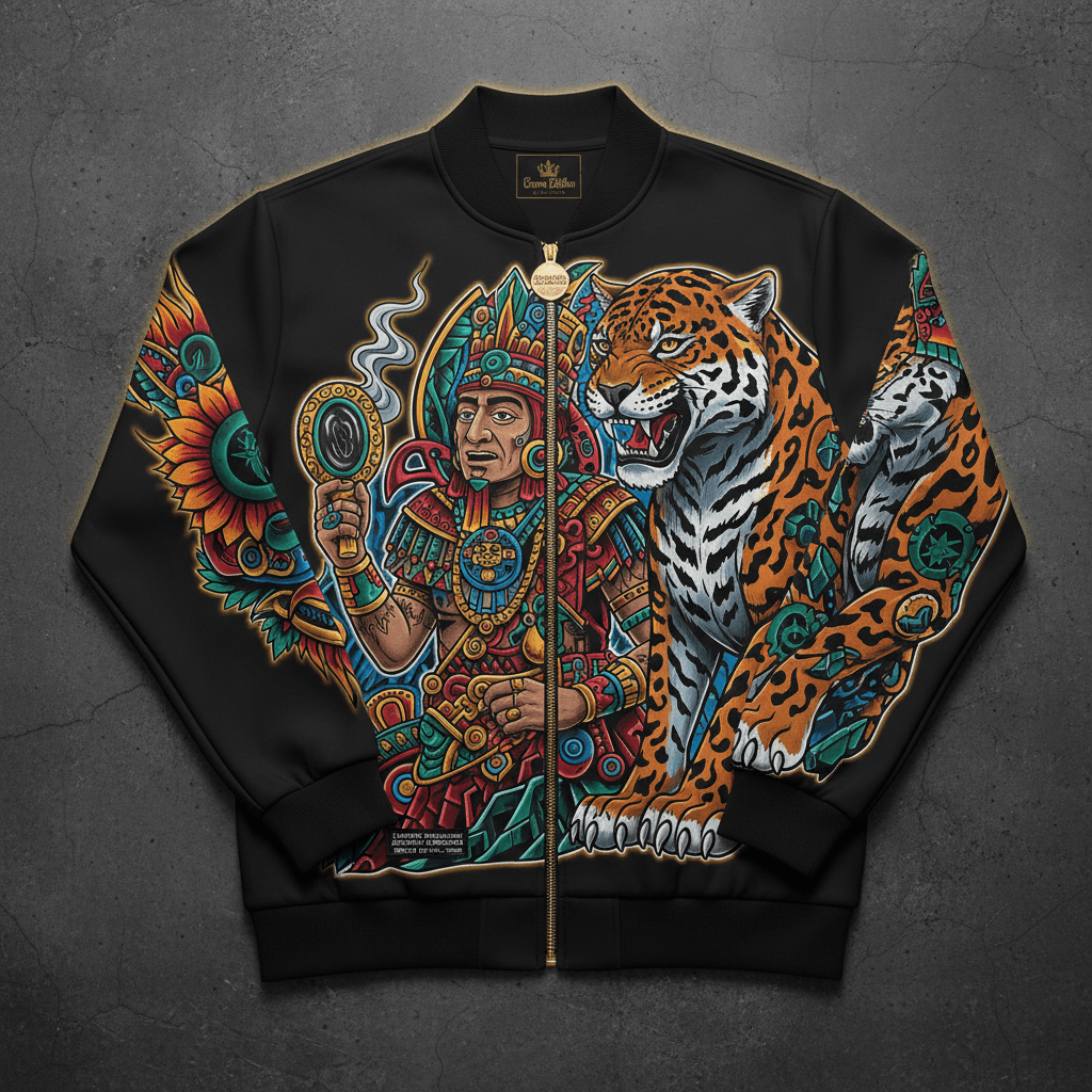 TITAN Plus Men's Tezcatlipoca Smoking Mirror Zip Jacket — Inclusive Crown Edition