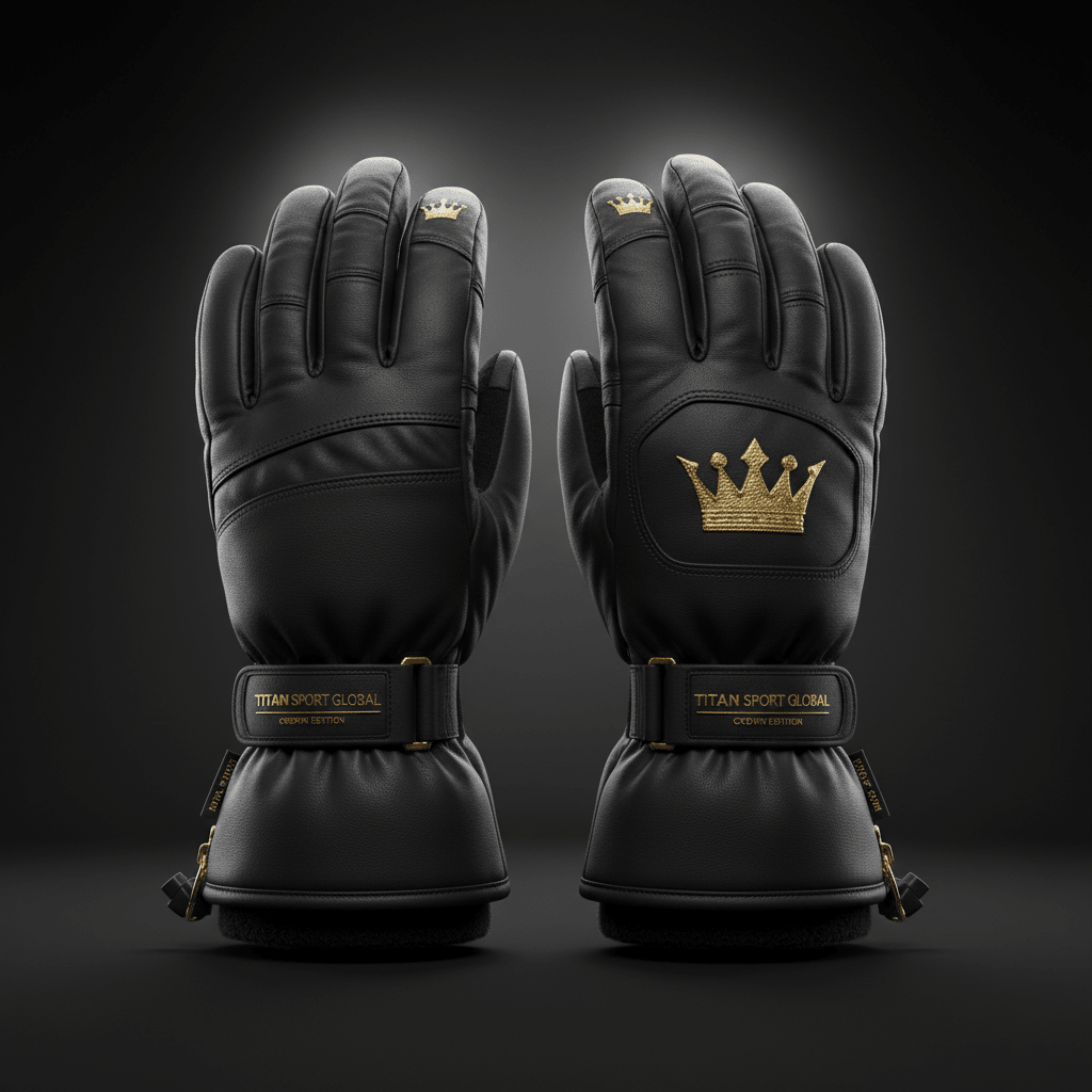TITAN Crown Ski Gloves Waterproof Insulated Gauntlet