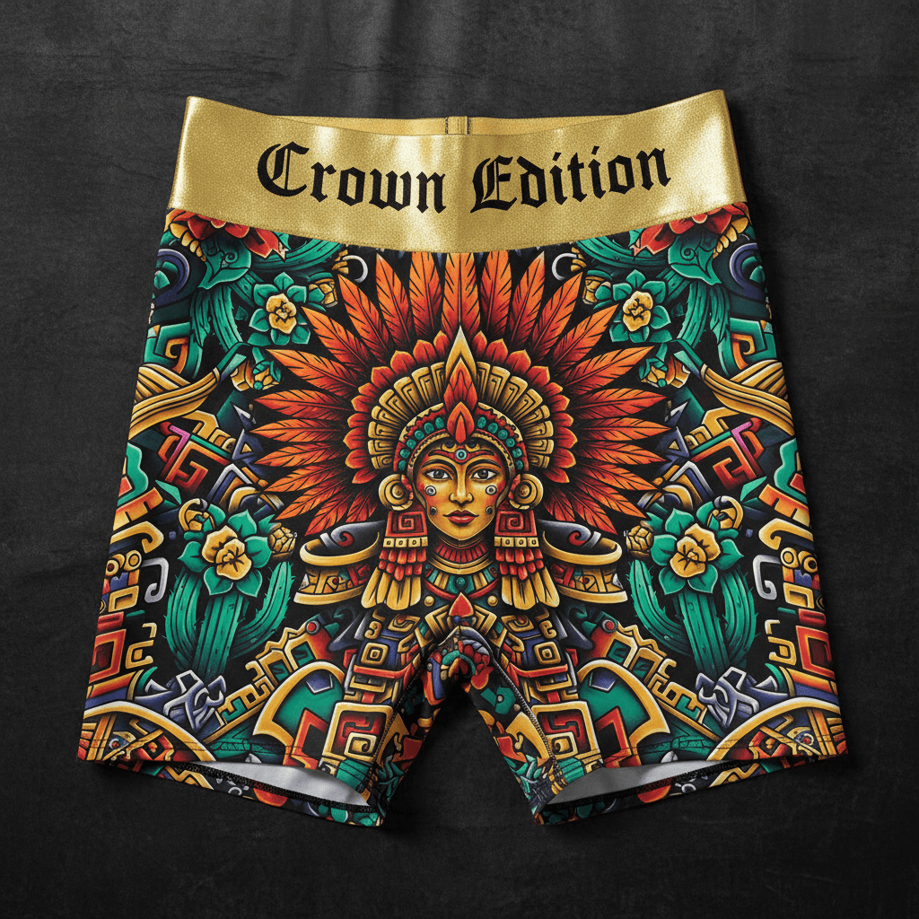 TITAN Crown Edition Tattoo Art Aztec Sun Warrior Biker Shorts Women's Athletic Bottoms