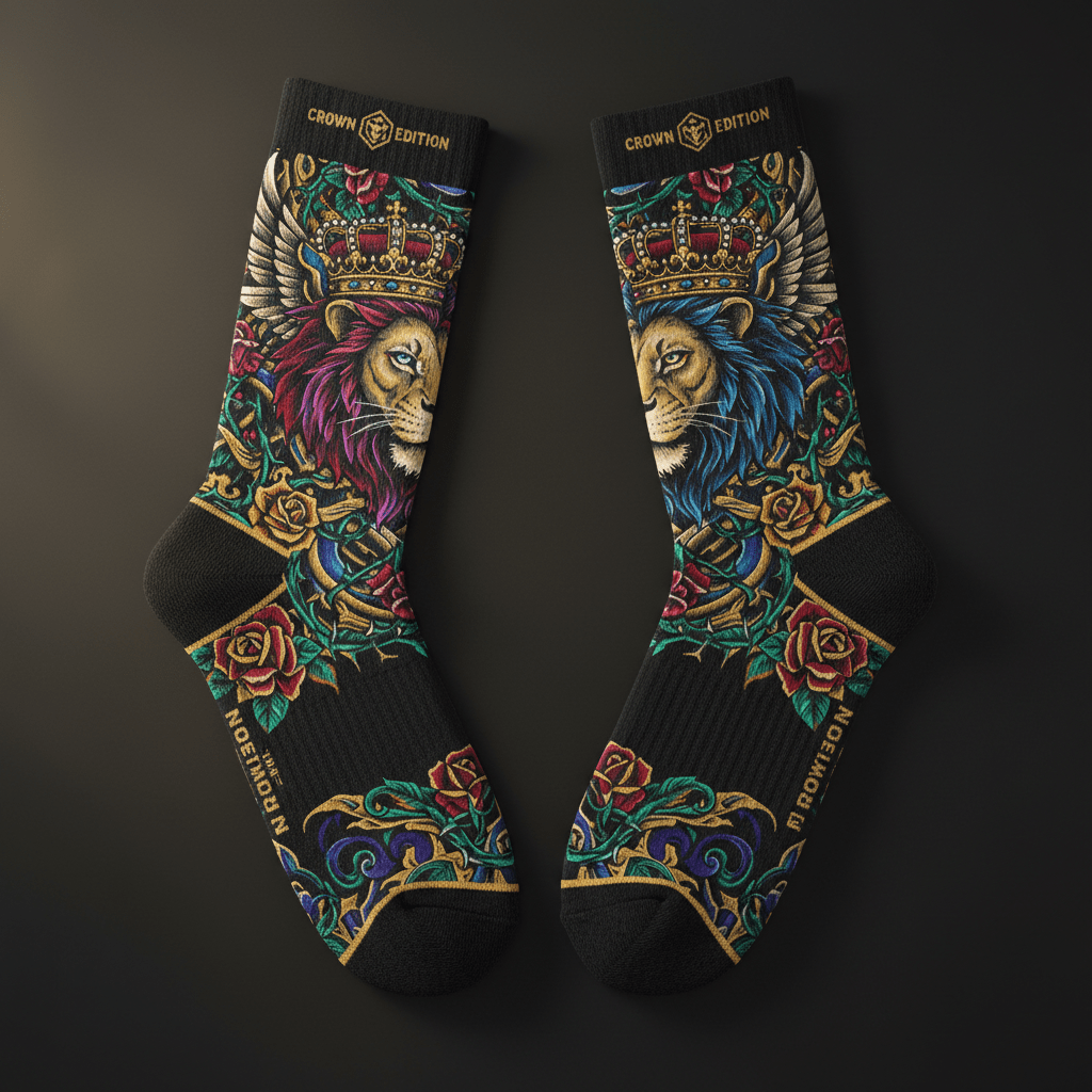 TITAN Crown Edition Tattoo Art Trail Running Socks