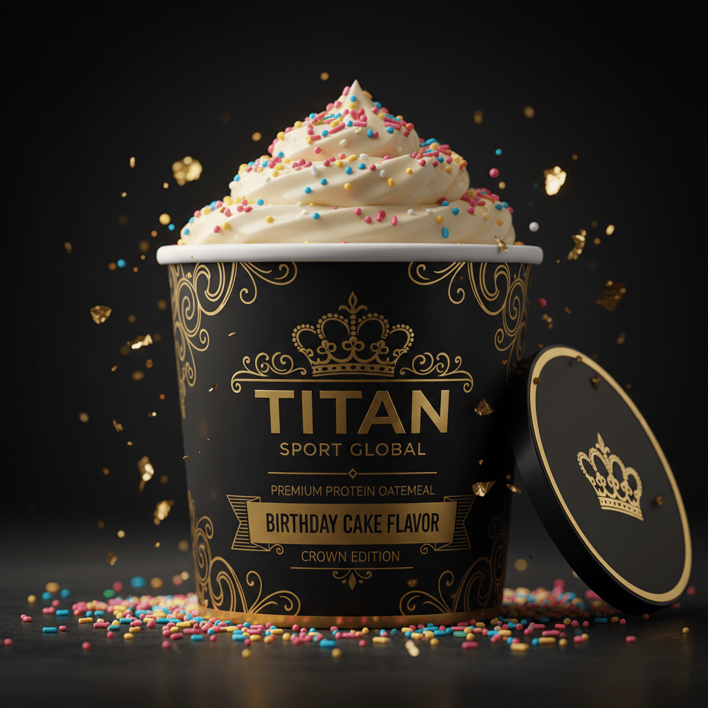 Crown High-Protein Birthday Cake Oatmeal Cup