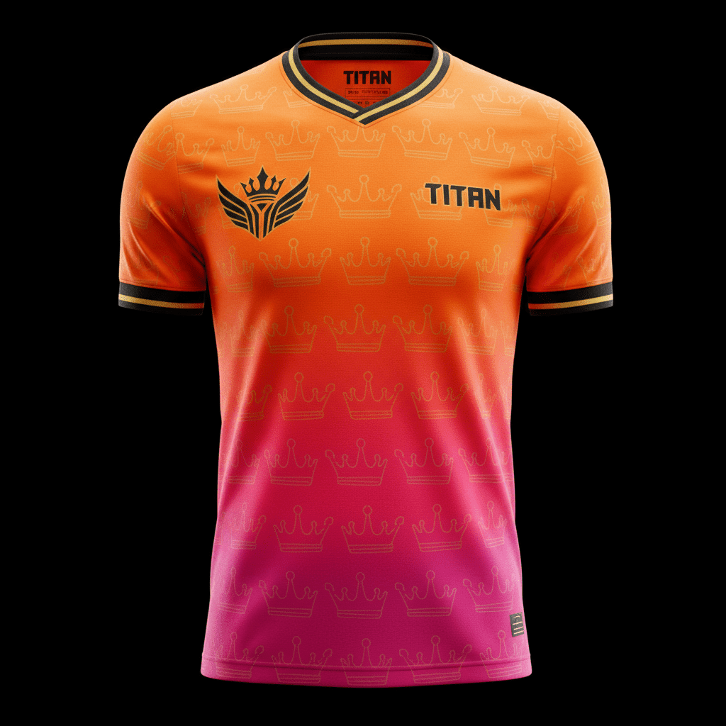TITAN Soccer Jersey Neon Sunset Crown SWAG Edition