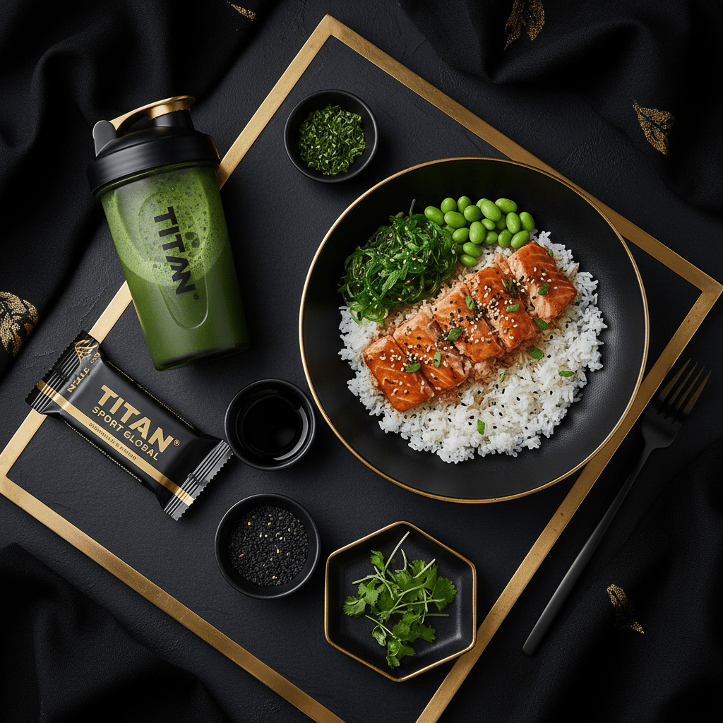 TITAN Crown Miso Salmon Bowl Japanese high-protein weekly monthly meal plan bundle