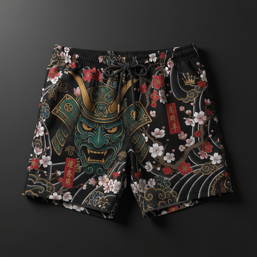 TITAN Men's Swim Trunks Samurai King Crown Edition