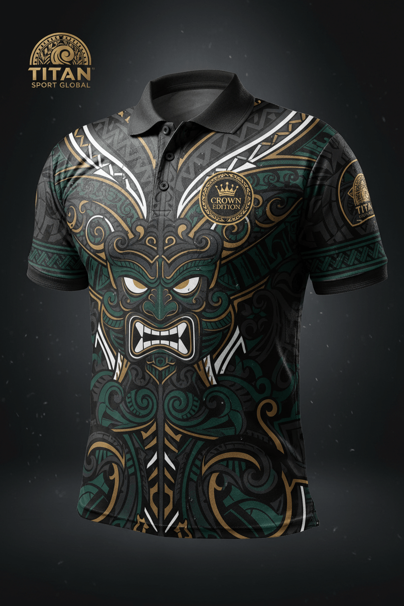 TITAN Men's Maori Warrior Sport Polo Tangata Edition
