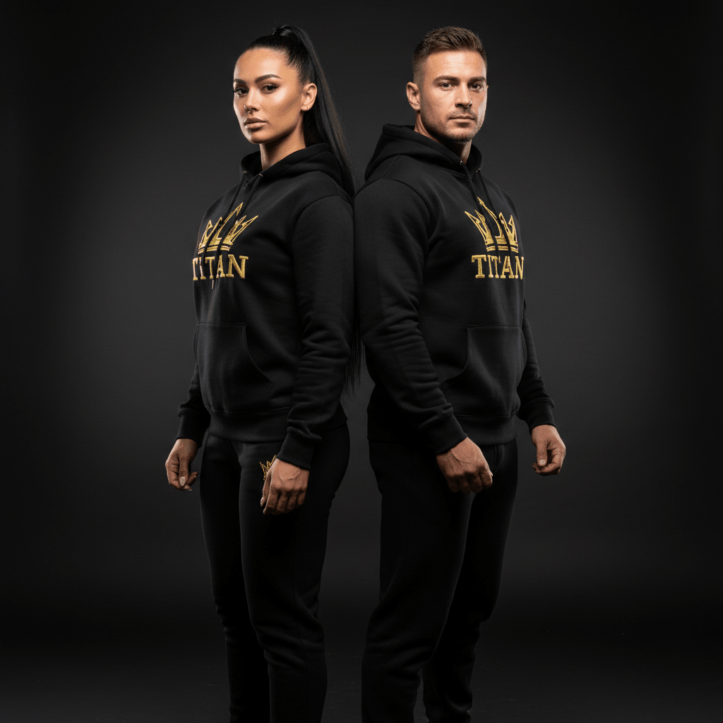 TITAN HIS & HER Matching Crown Hoodie Set