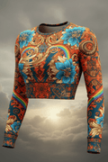 TITAN Women's Yoruba Oya Storm Goddess Long Sleeve Crop — Oya Winds Edition