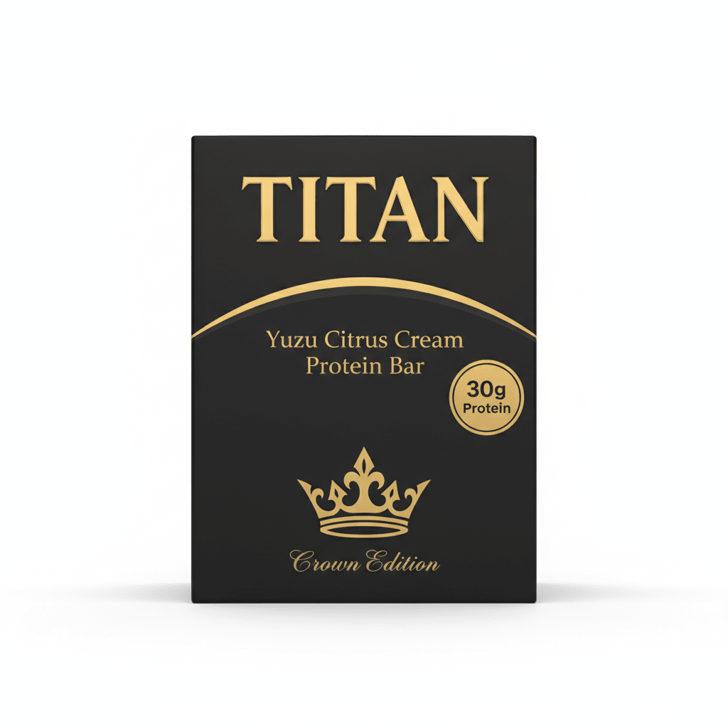 TITAN Yuzu Citrus Cream Protein Bar Crown Edition packaging