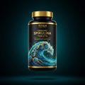 TITAN Organic Spirulina Tablets - Complete Superfood supplement bottle