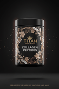 TITAN Collagen Peptides — Rose Gold Botanical Floral Design Supplement Container