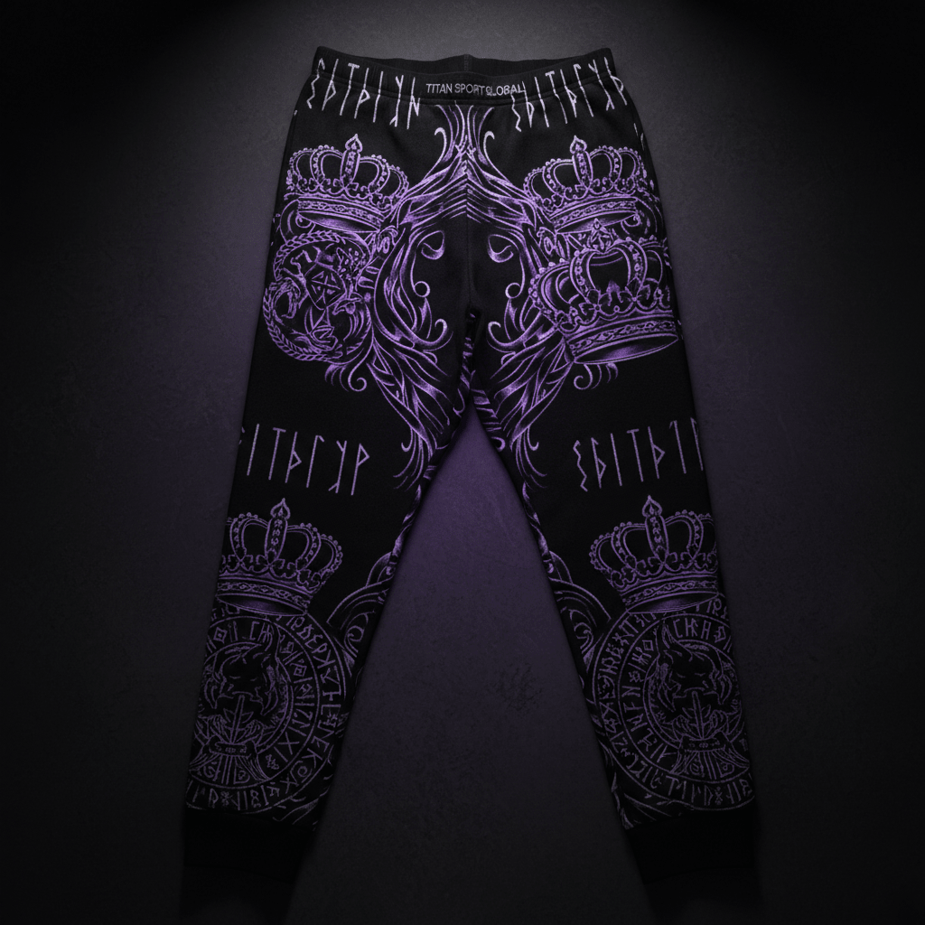 TITAN Men's Crown Edition Lounge Pants Electric Purple Silver