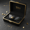TITAN Crown Edition Rugby Mouthguard Matte Black Gold