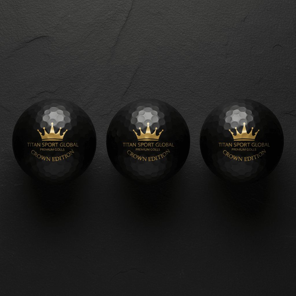 TITAN Crown Edition Matte Black Golf Balls