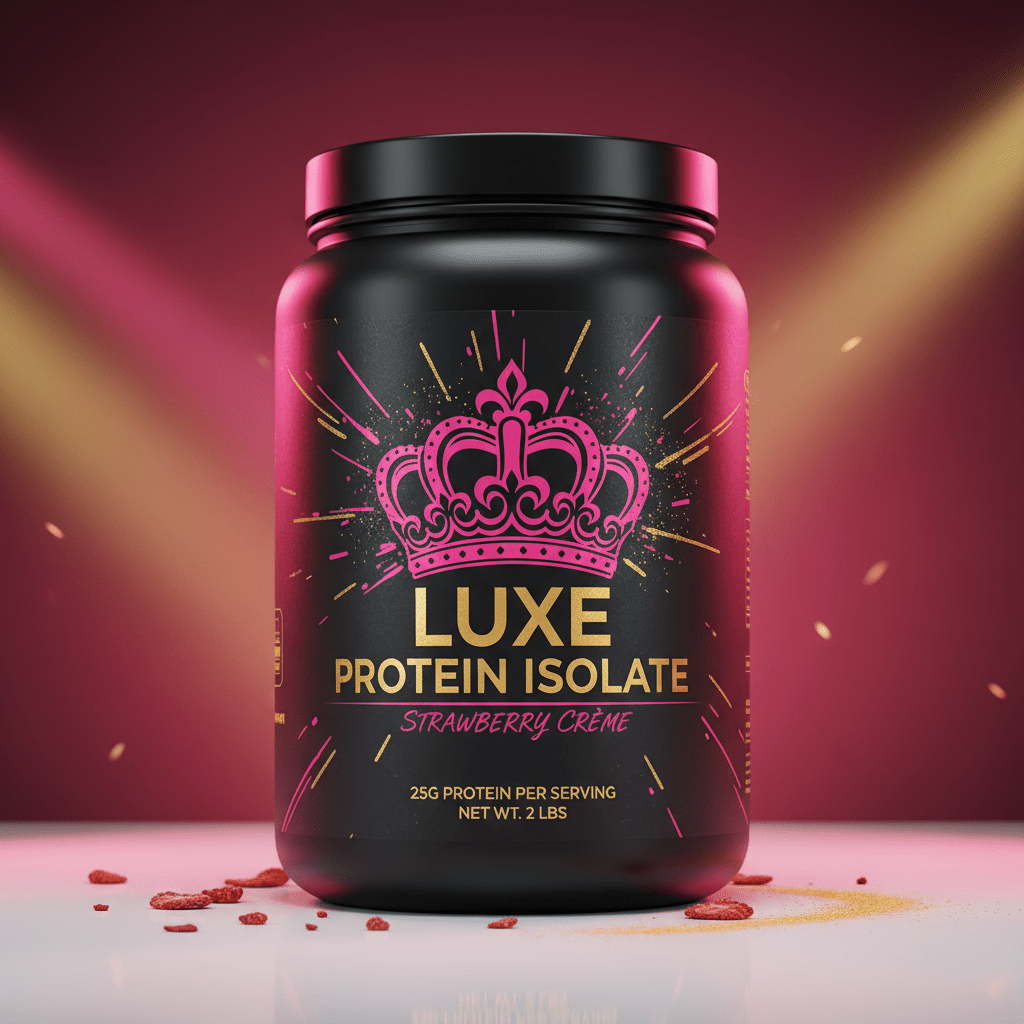 TITAN Whey Isolate Strawberry Crown Edition black pink gold tub
