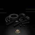 TITAN Outdoor Resistance Bands Set Blackout Crown — matte black with gold crown logo