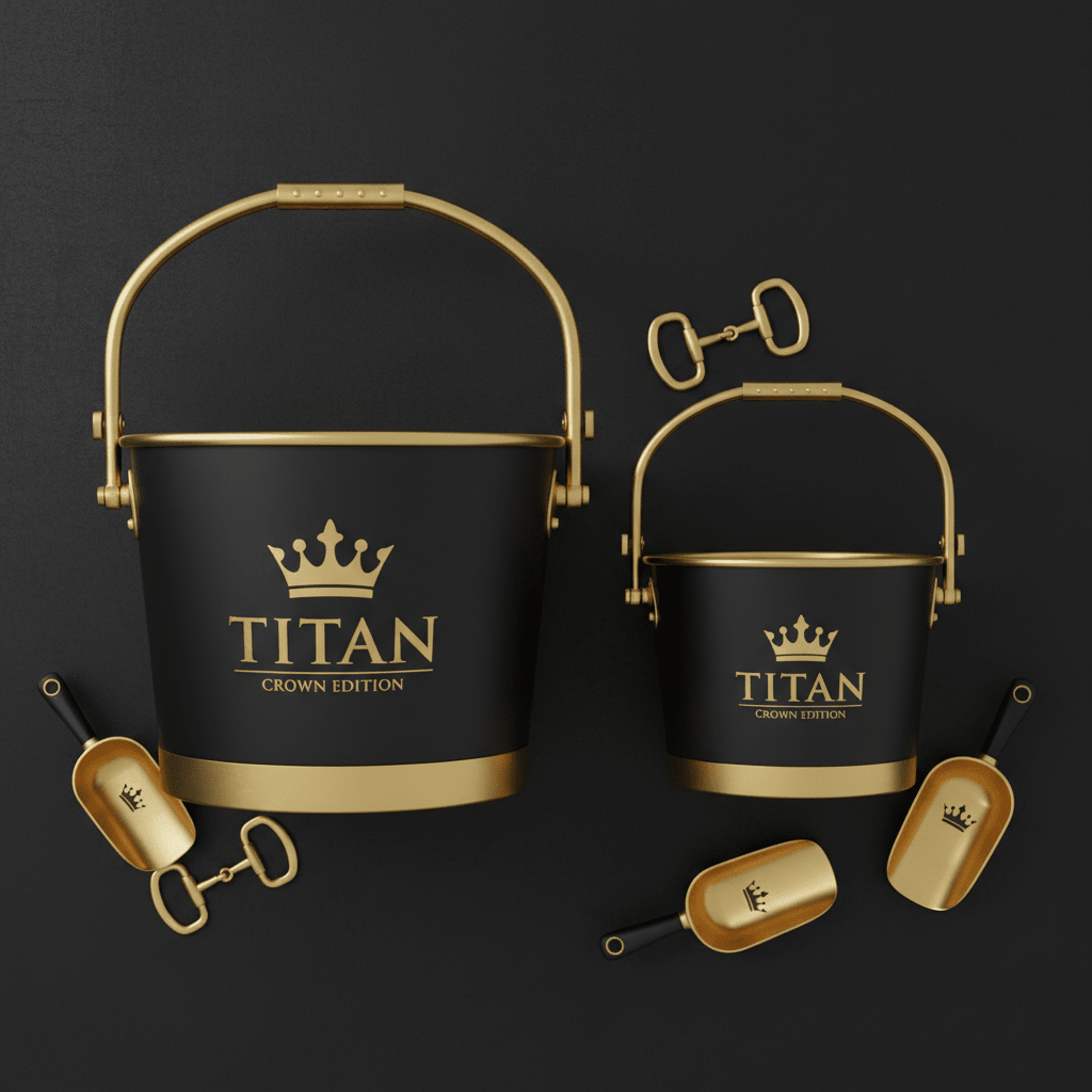 TITAN Crown Edition Equestrian Horse Stable Bucket Set