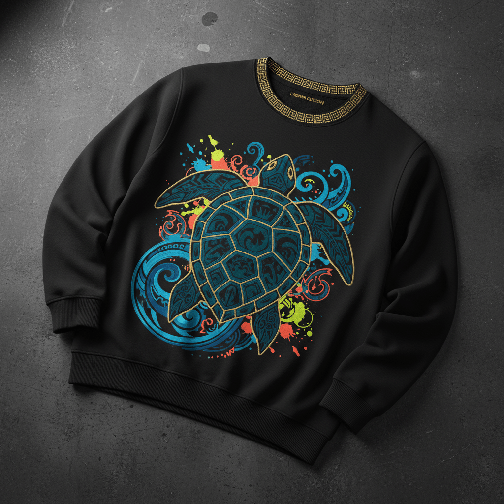 TITAN Women's Polynesian Sea Turtle Crewneck — Honu Edition